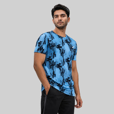 Men Sports Round Neck Agni Printed T-shirt
