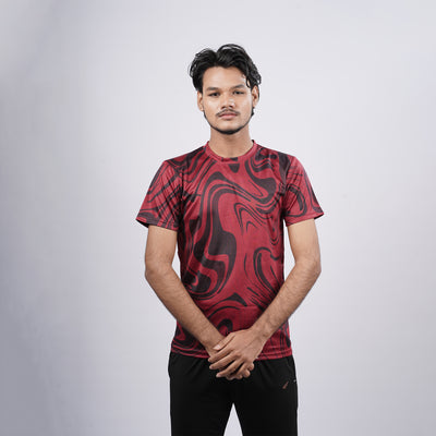 Men gym printed Crew Neck T-shirt