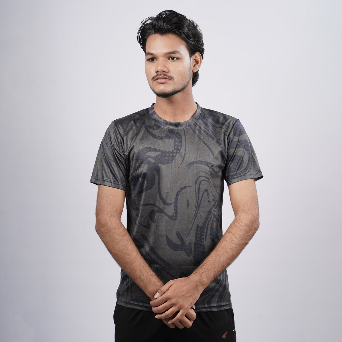 Men gym printed Crew Neck T-shirt