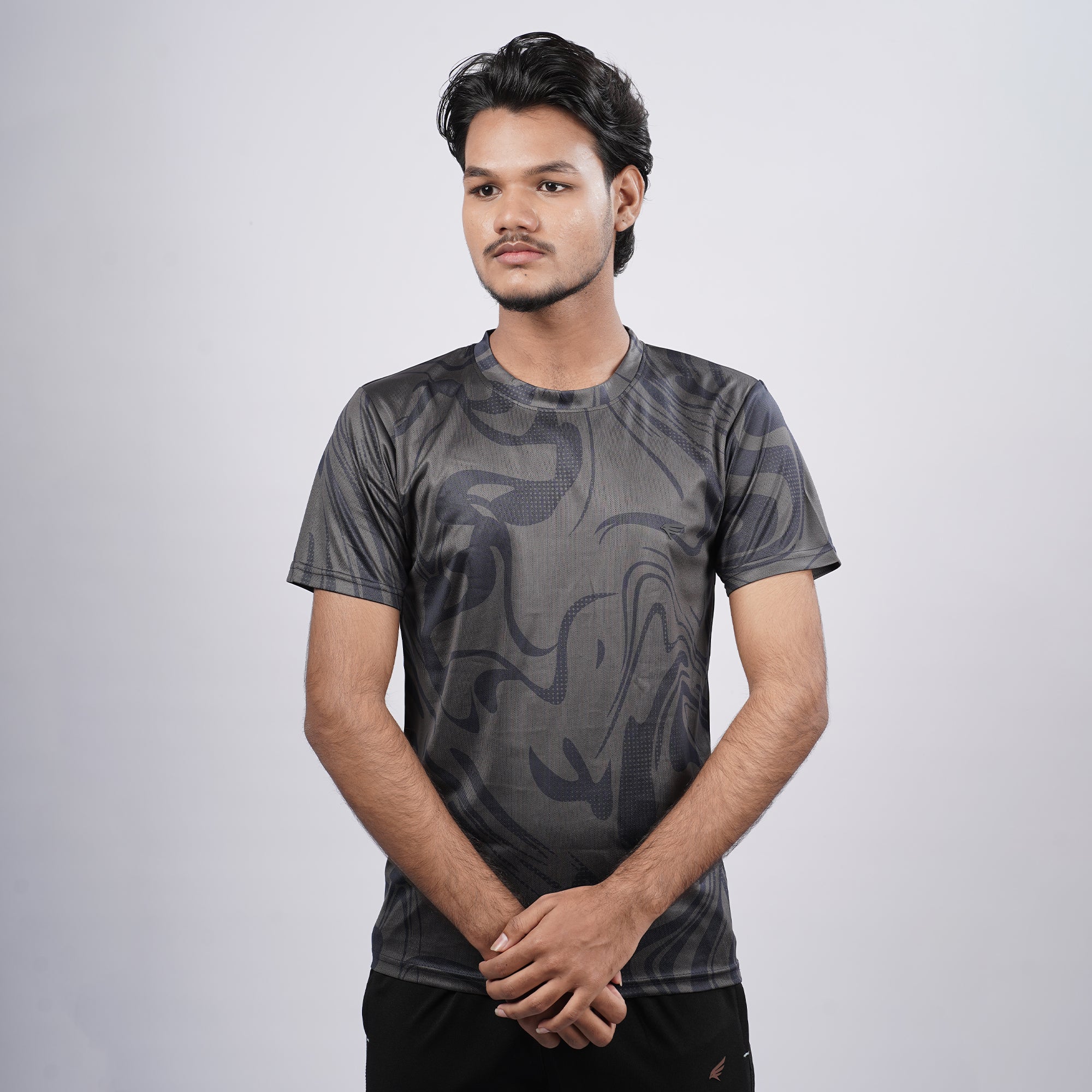Men gym printed Crew Neck T-shirt