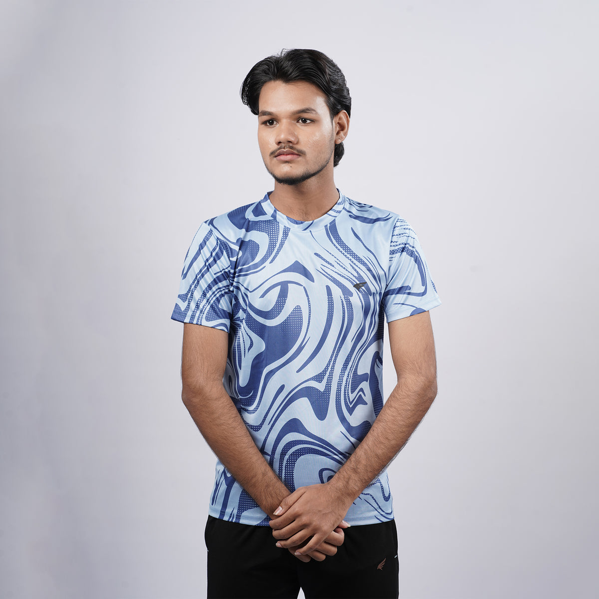 Men gym printed Crew Neck T-shirt