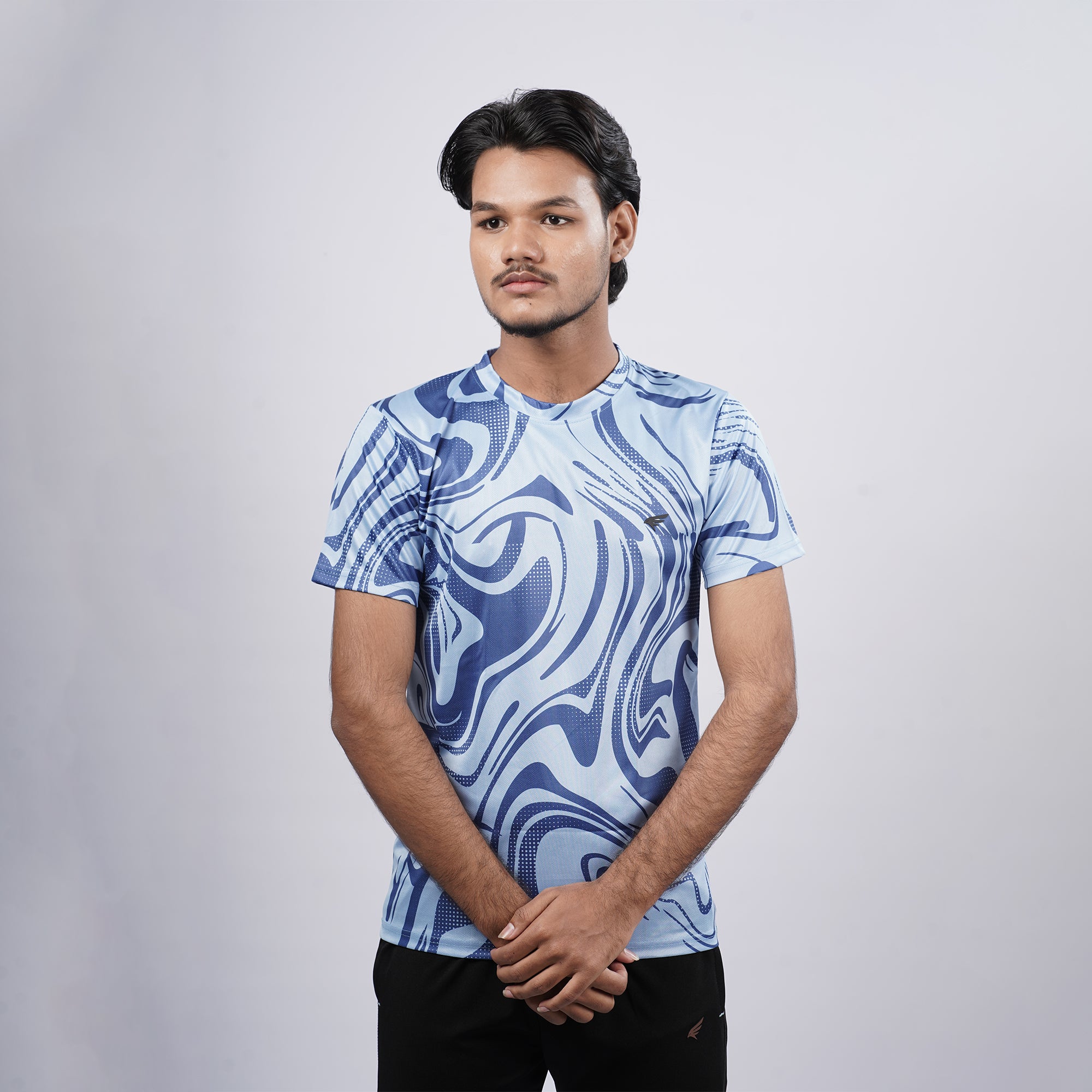Men gym printed Crew Neck T-shirt
