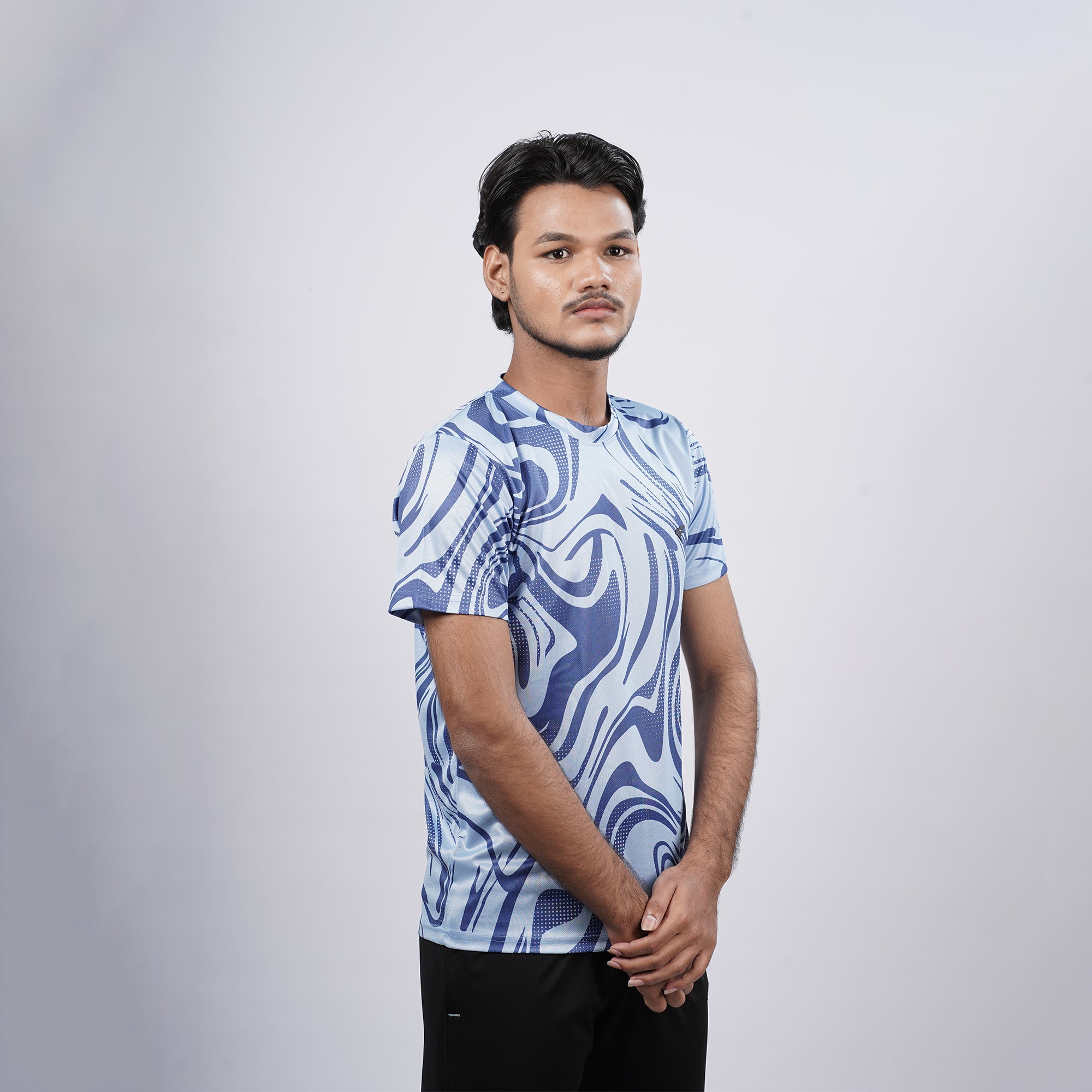 Men gym printed Crew Neck T-shirt