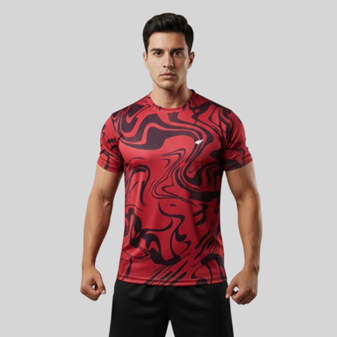 Men gym printed Crew Neck T-shirt