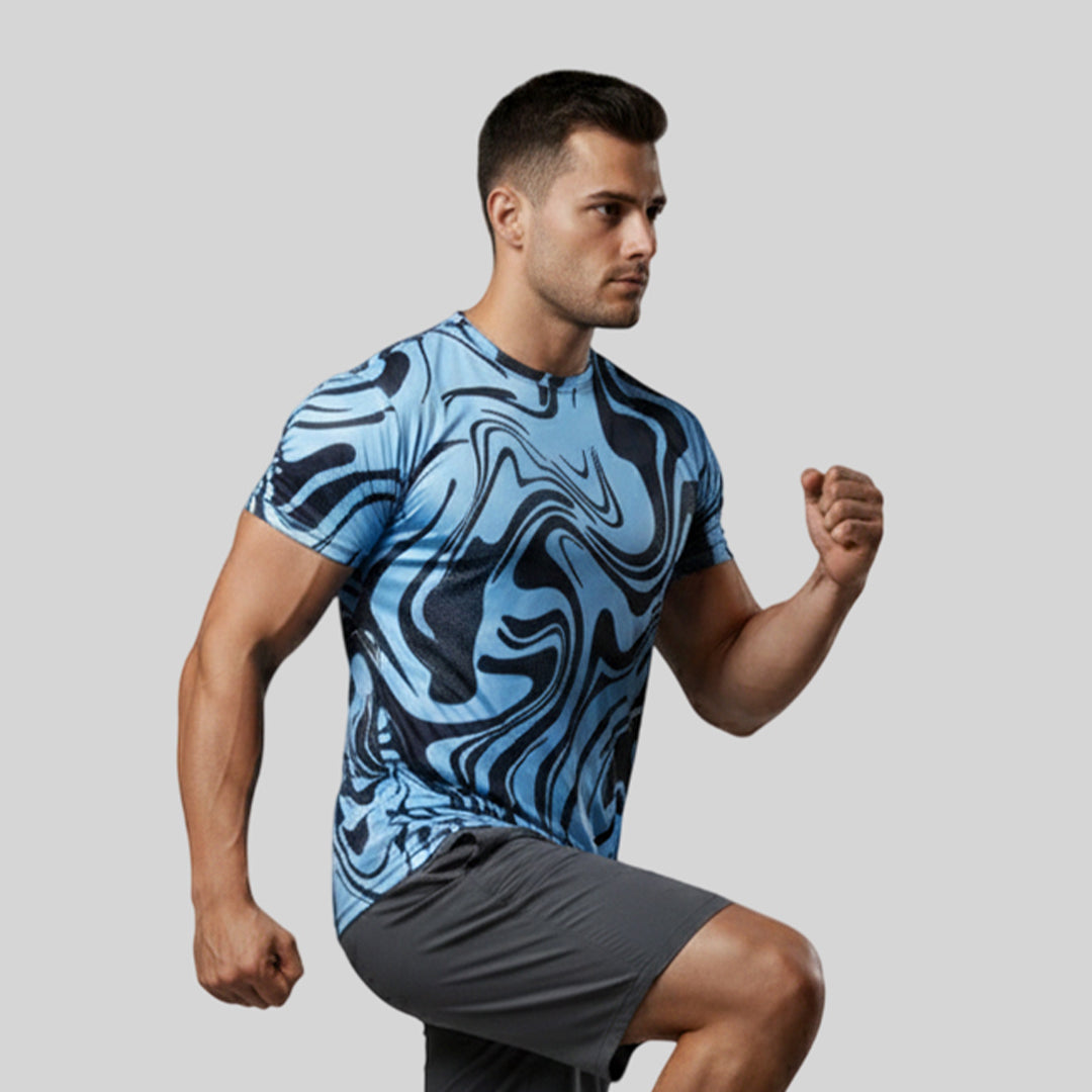 Men gym printed Crew Neck T-shirt