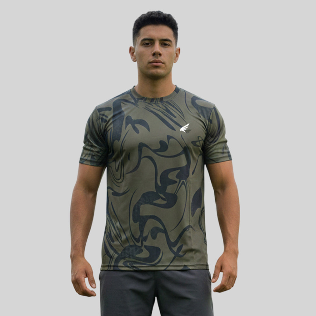 Men gym printed Crew Neck T-shirt