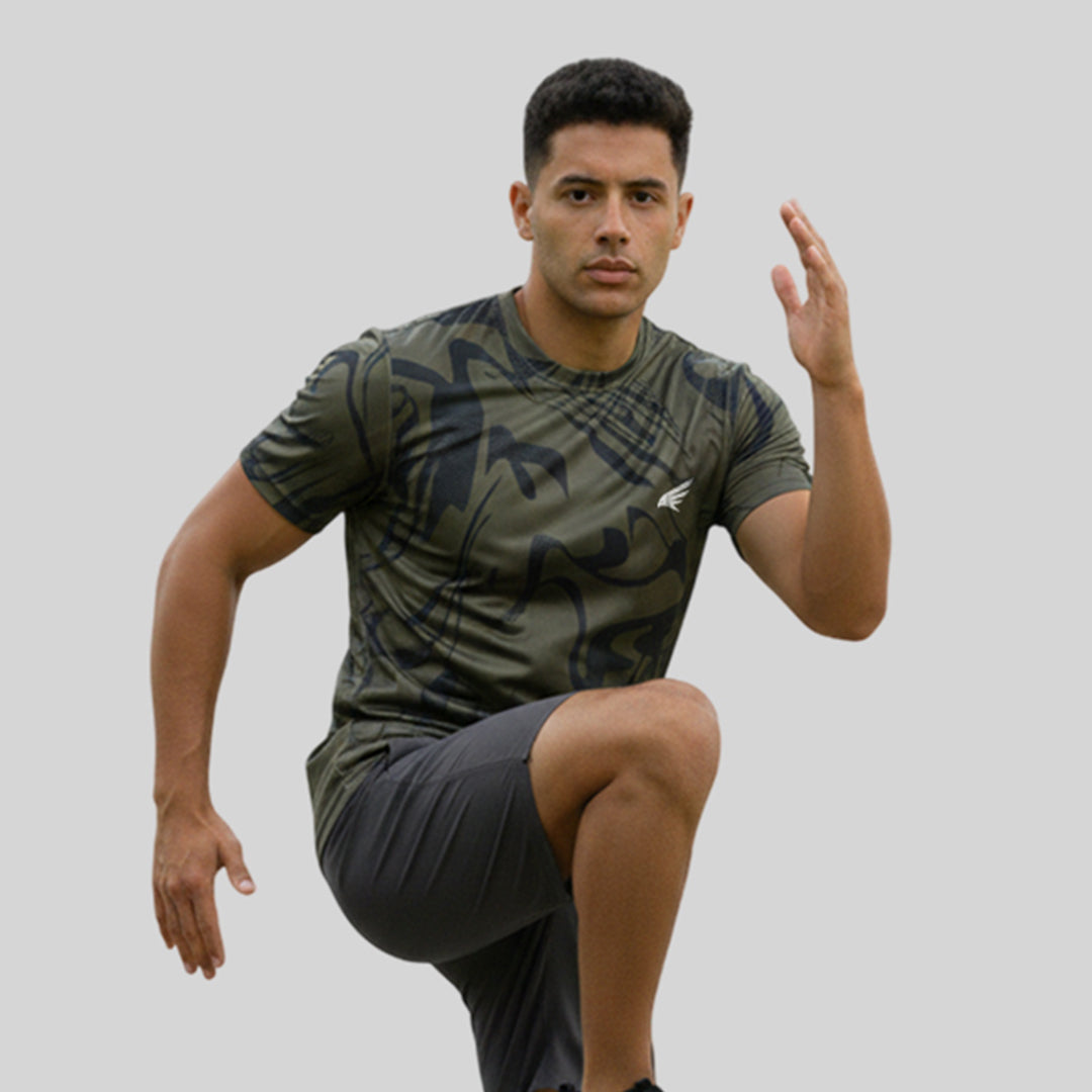Men gym printed Crew Neck T-shirt