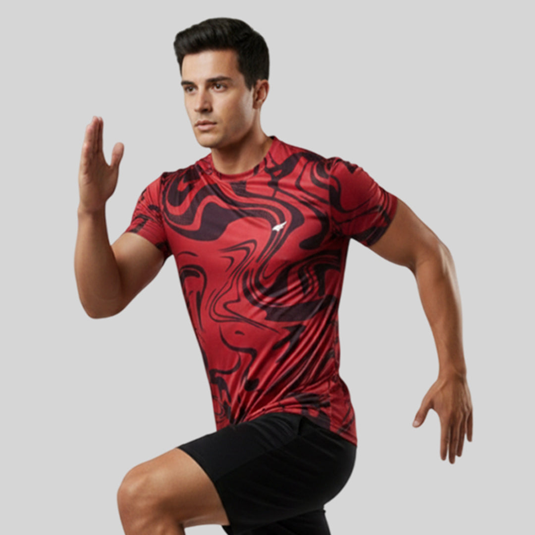 Men gym printed Crew Neck T-shirt