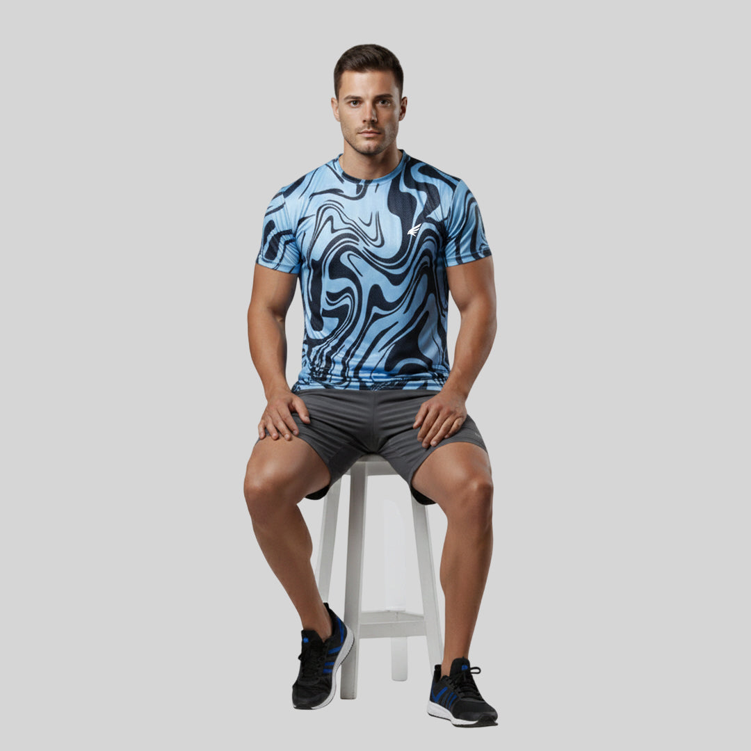 Men gym printed Crew Neck T-shirt