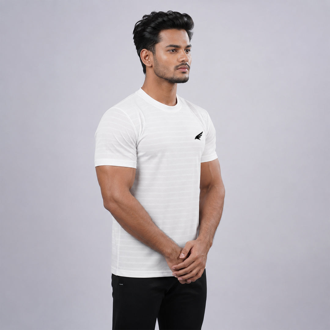 Men Solid Round Neck Half SleeveT-Shirt