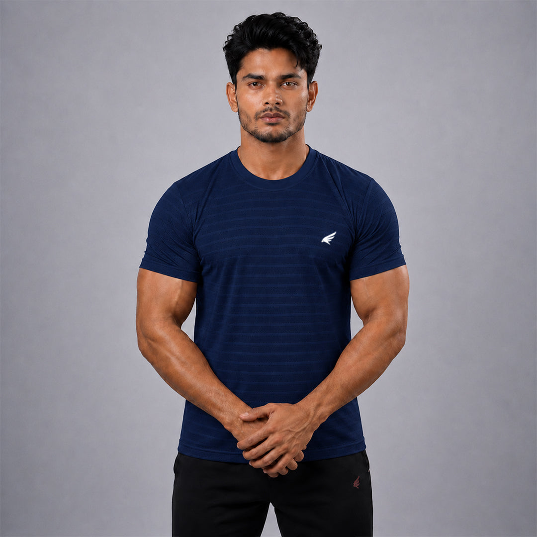 Men Solid Round Neck Half SleeveT-Shirt