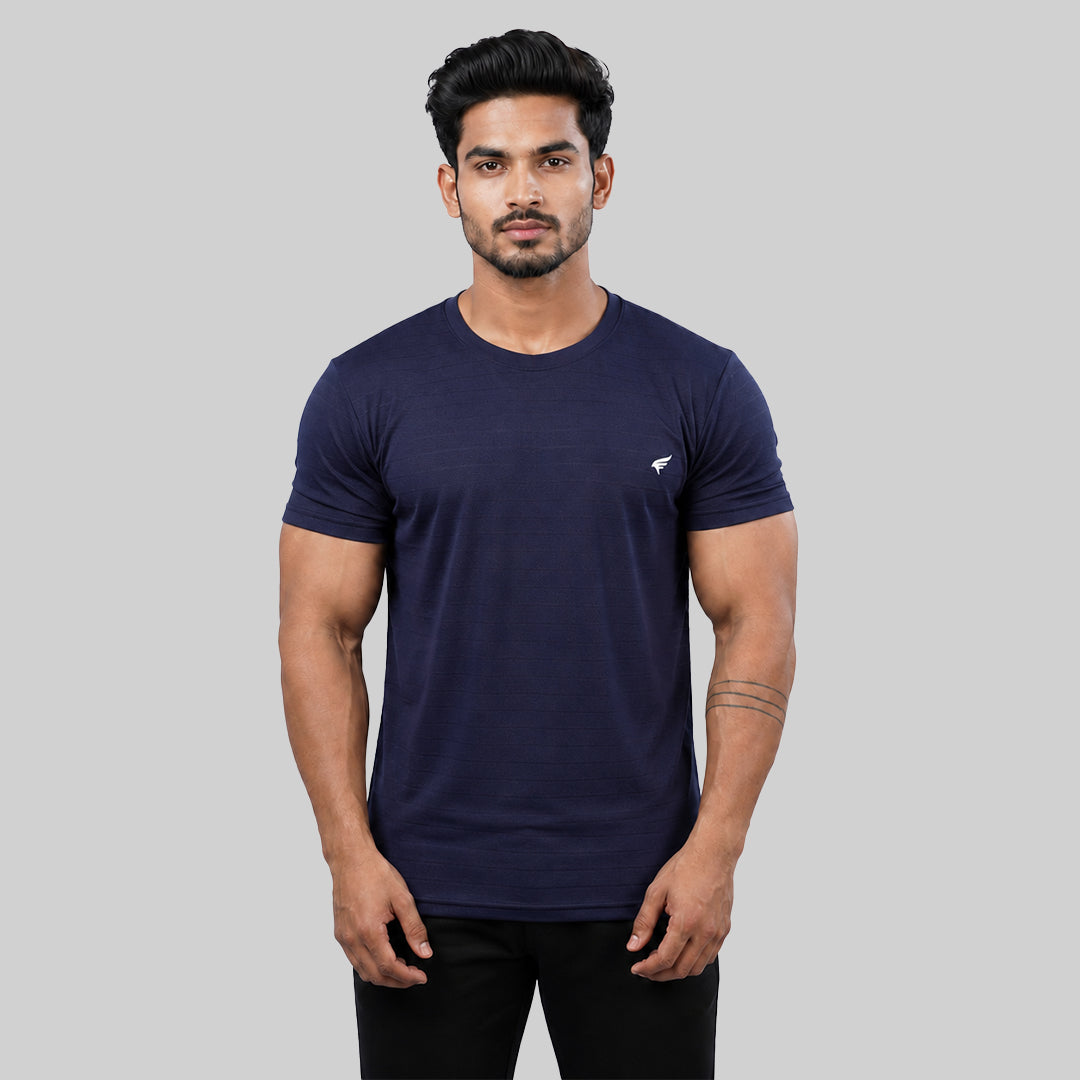 Men Solid Round Neck Half SleeveT-Shirt