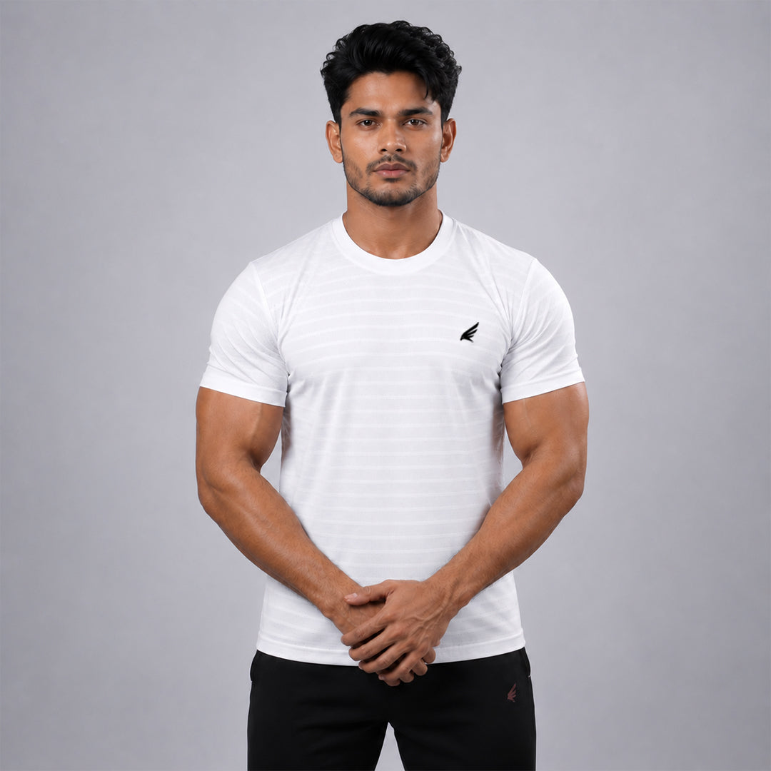 Men Solid Round Neck Half SleeveT-Shirt