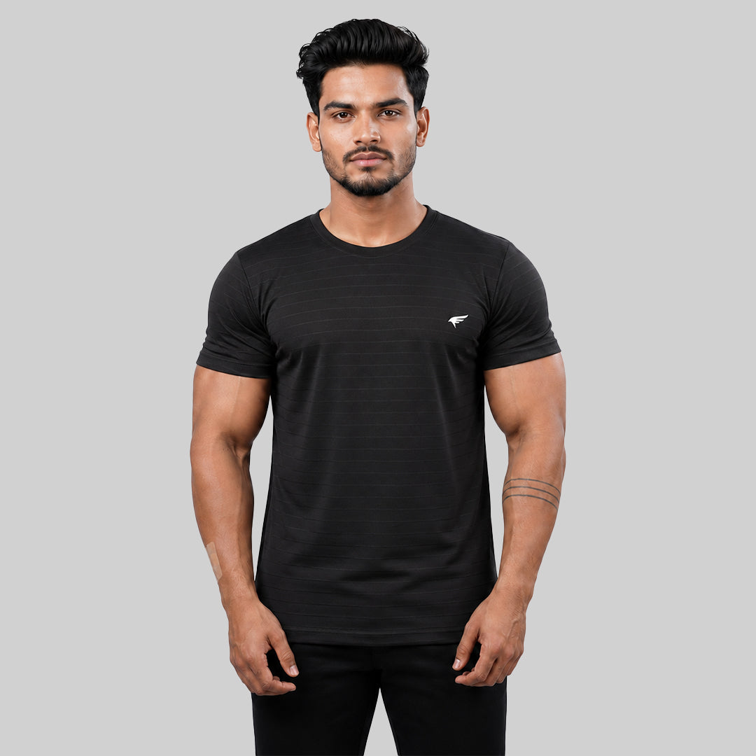 Men Solid Round Neck Half SleeveT-Shirt