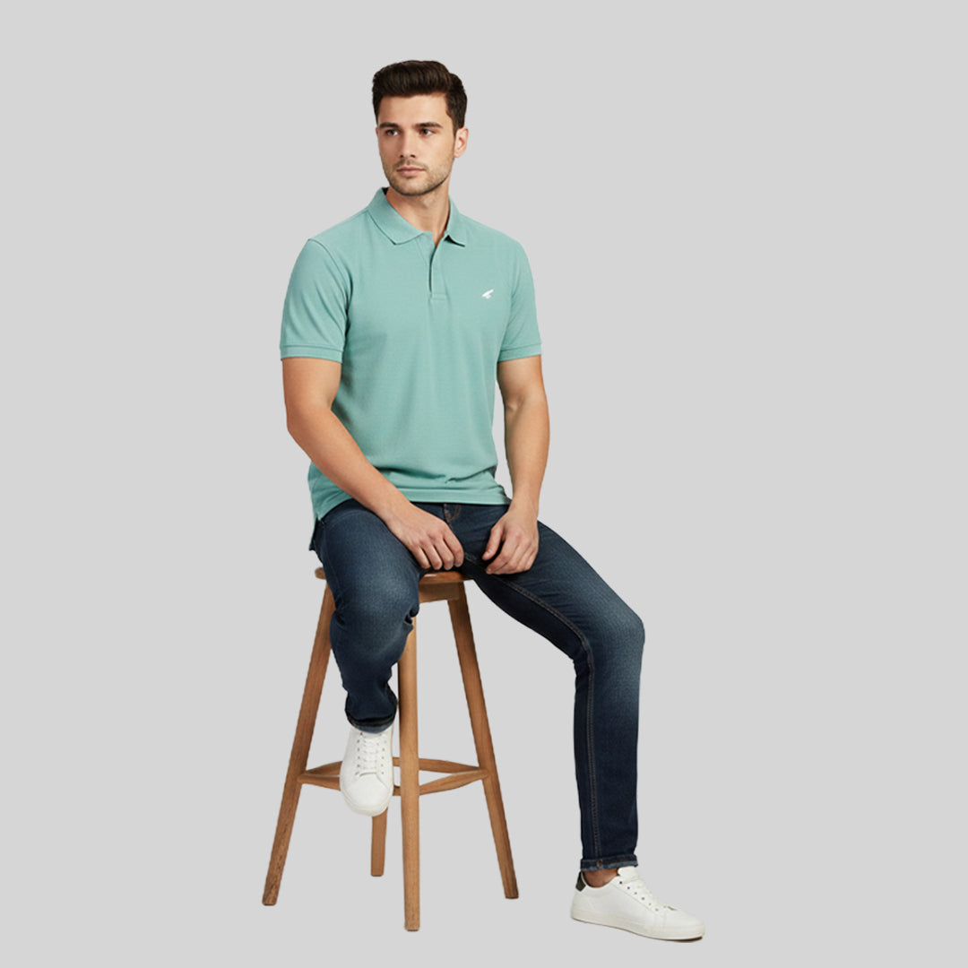 Men Solid Half Sleeve Polo T-shirt