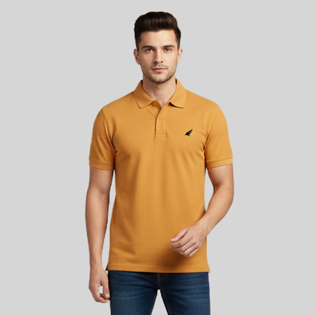 Men Solid Half Sleeve Polo T-shirt