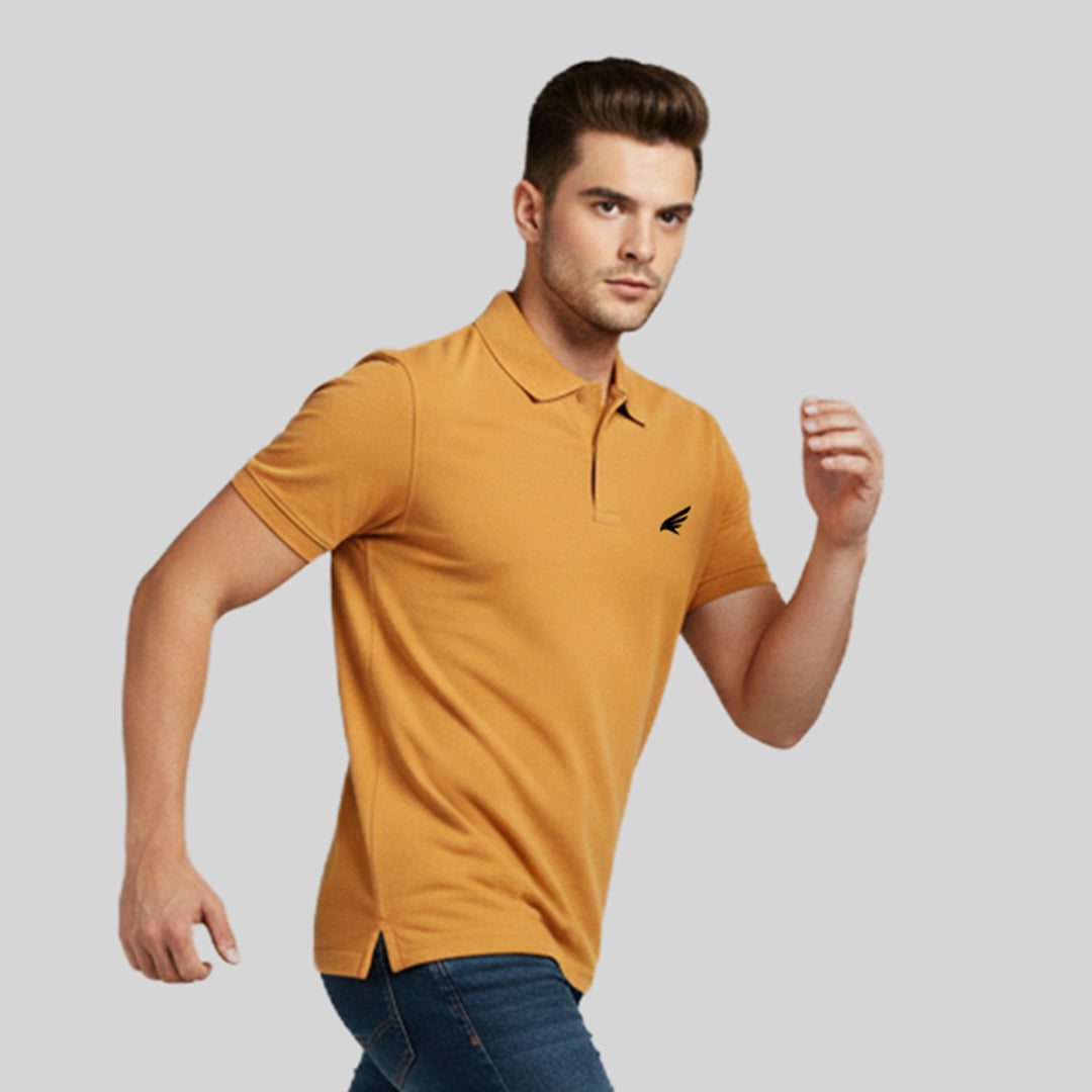 Men Solid Half Sleeve Polo T-shirt