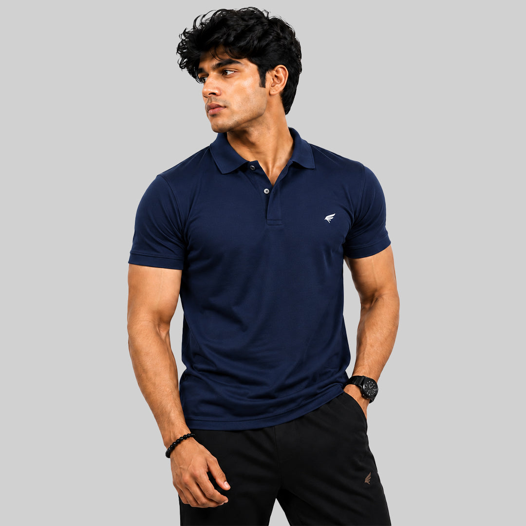 Men Solid Half Sleeve Polo T-shirt