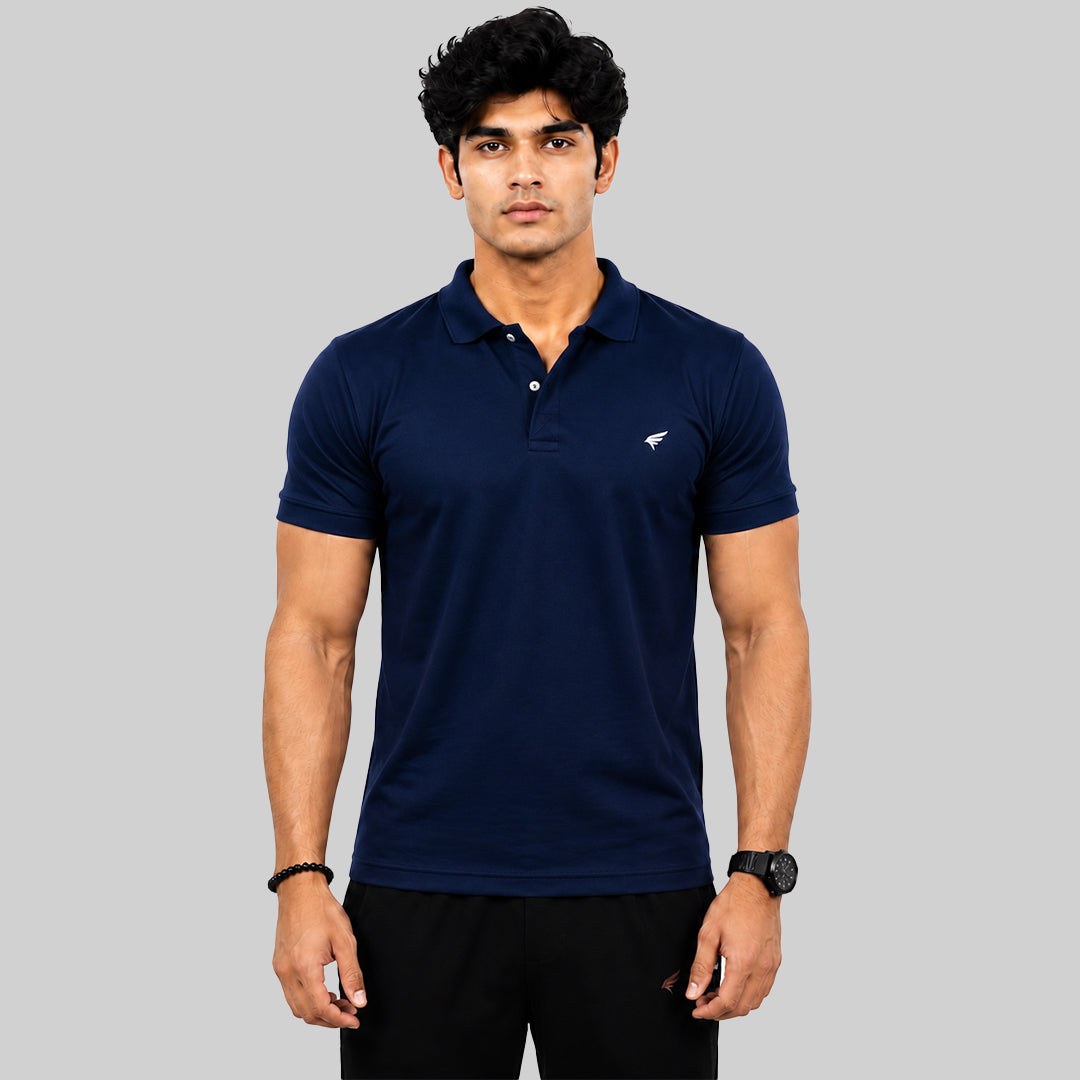 Men Solid Half Sleeve Polo T-shirt