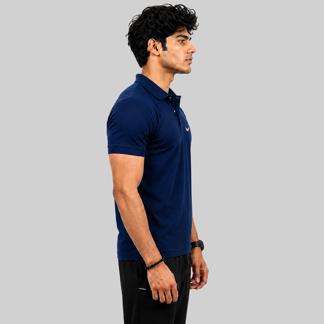 Men Solid Half Sleeve Polo T-shirt