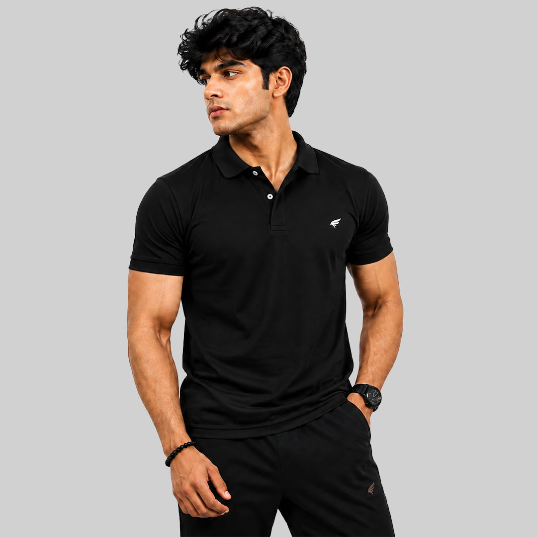 Men Solid Half Sleeve Polo T-shirt
