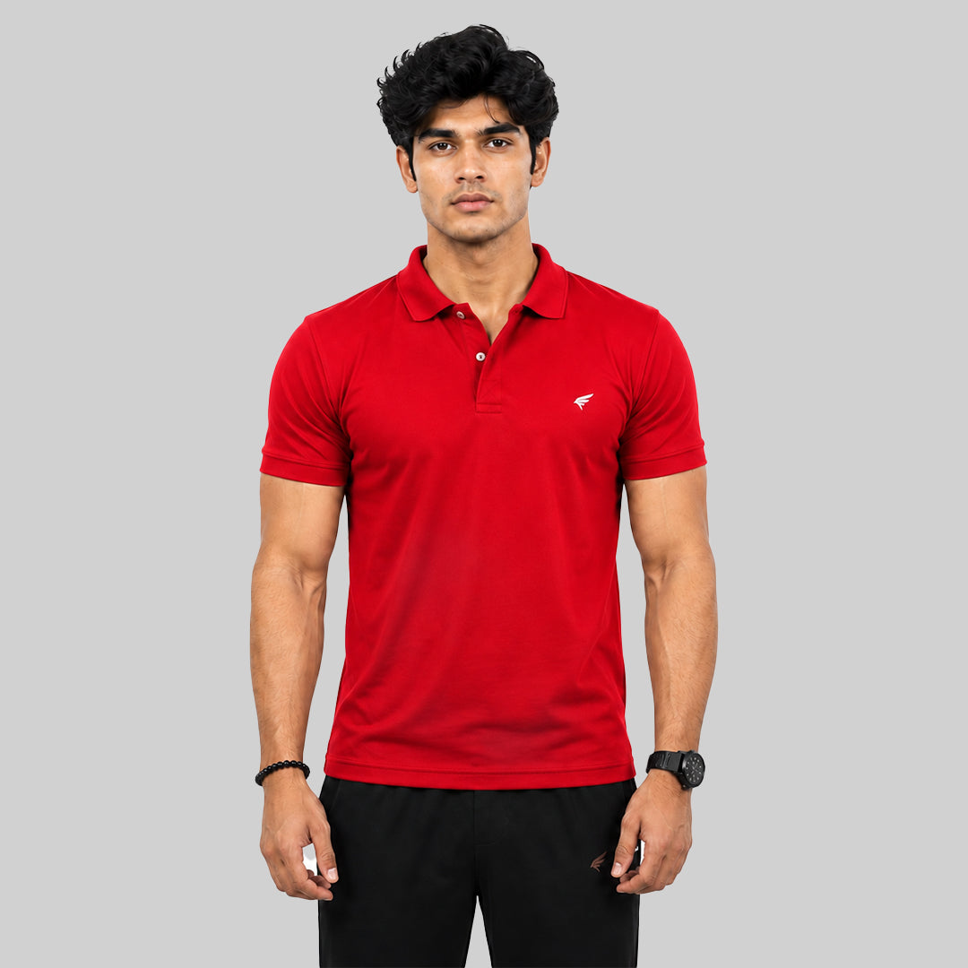 Men Solid Half Sleeve Polo T-shirt