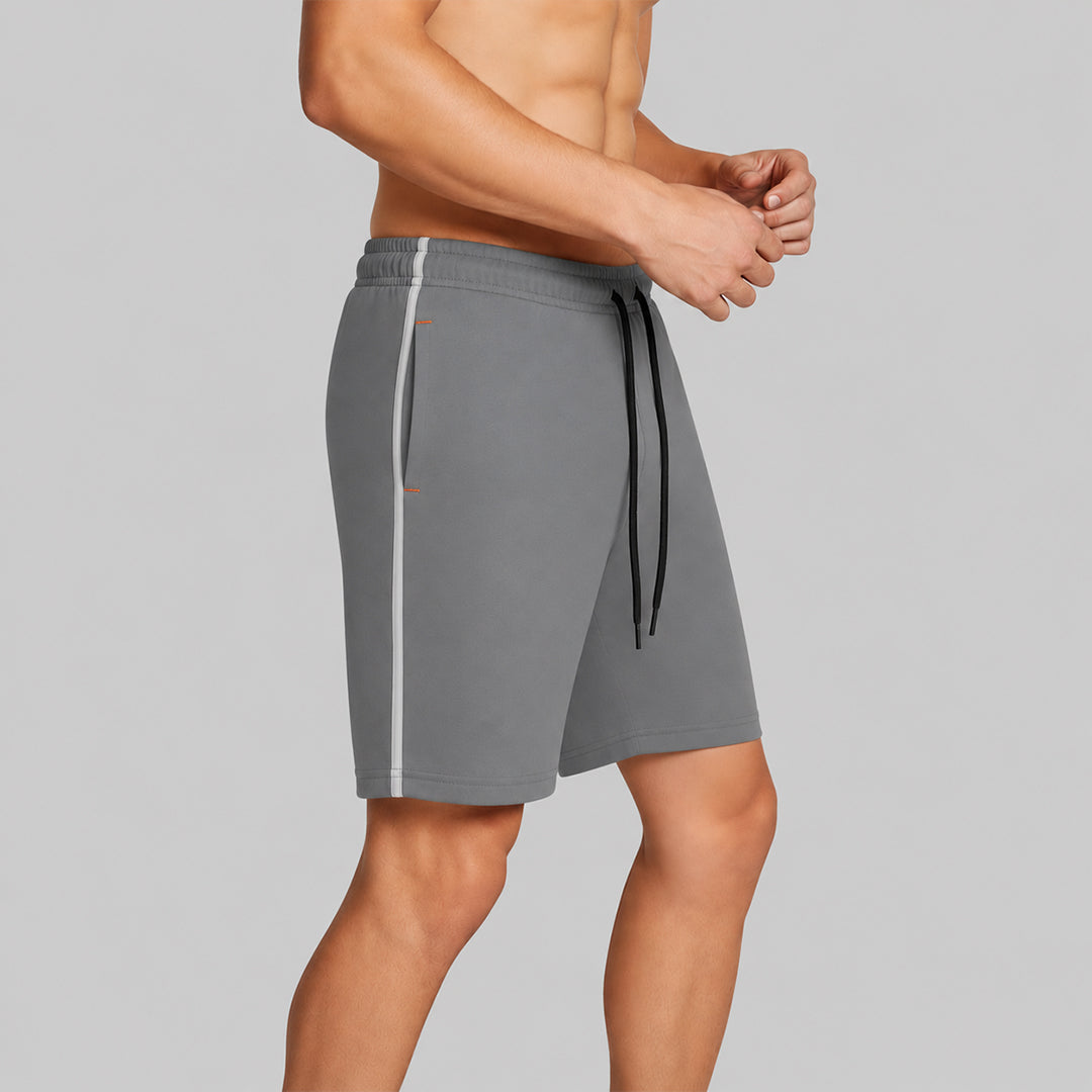 Men Regular Fit Melange Shorts