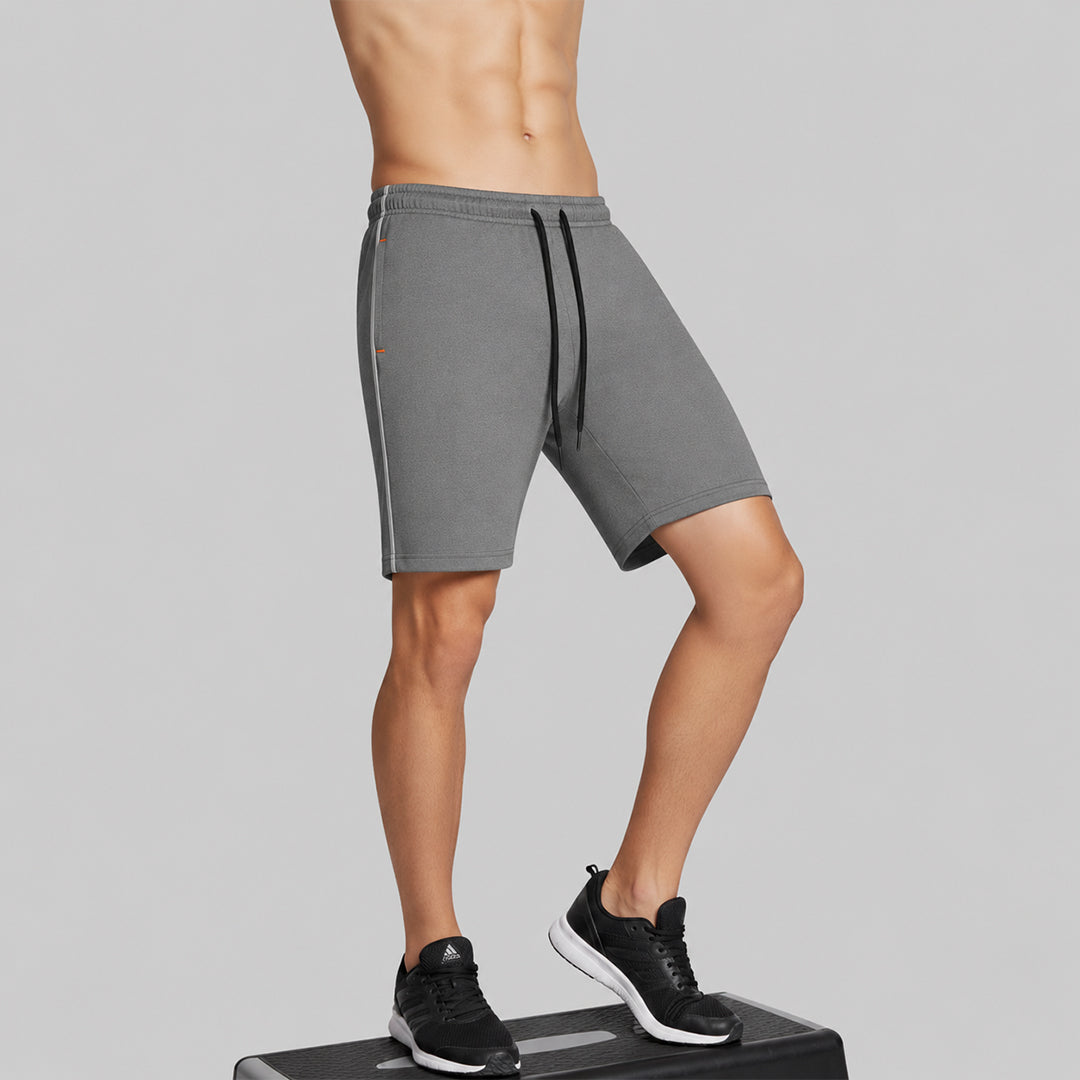 Men Regular Fit Melange Shorts