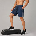 Men Regular Fit Melange Shorts