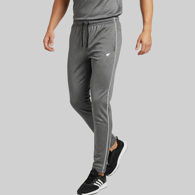 Men Slim Fit Melange Trackpants