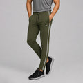 Men Slim Fit Melange Trackpants