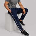 Men Slim Fit Melange Trackpants