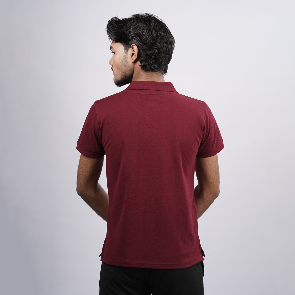 Men Premium Solid Regular Fit Polo T-shirt