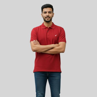 Men Premium Solid Regular Fit Polo T-shirt