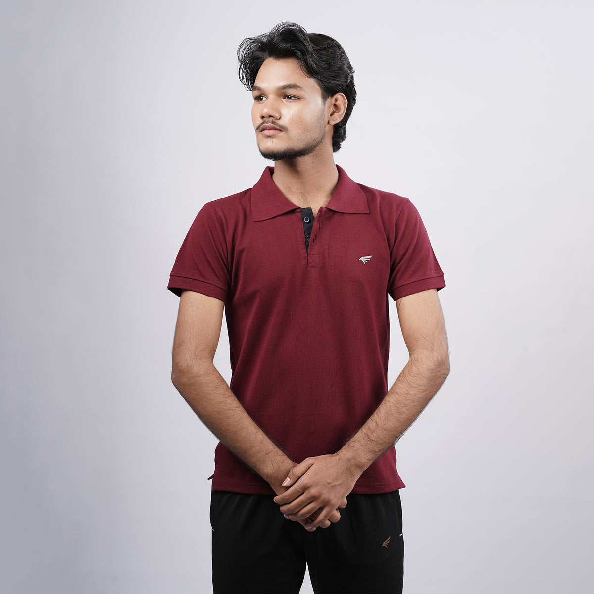 Men Premium Solid Regular Fit Polo T-shirt