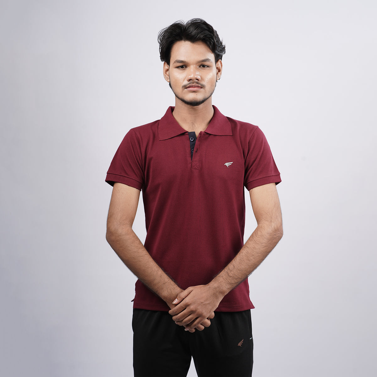 Men Premium Solid Regular Fit Polo T-shirt