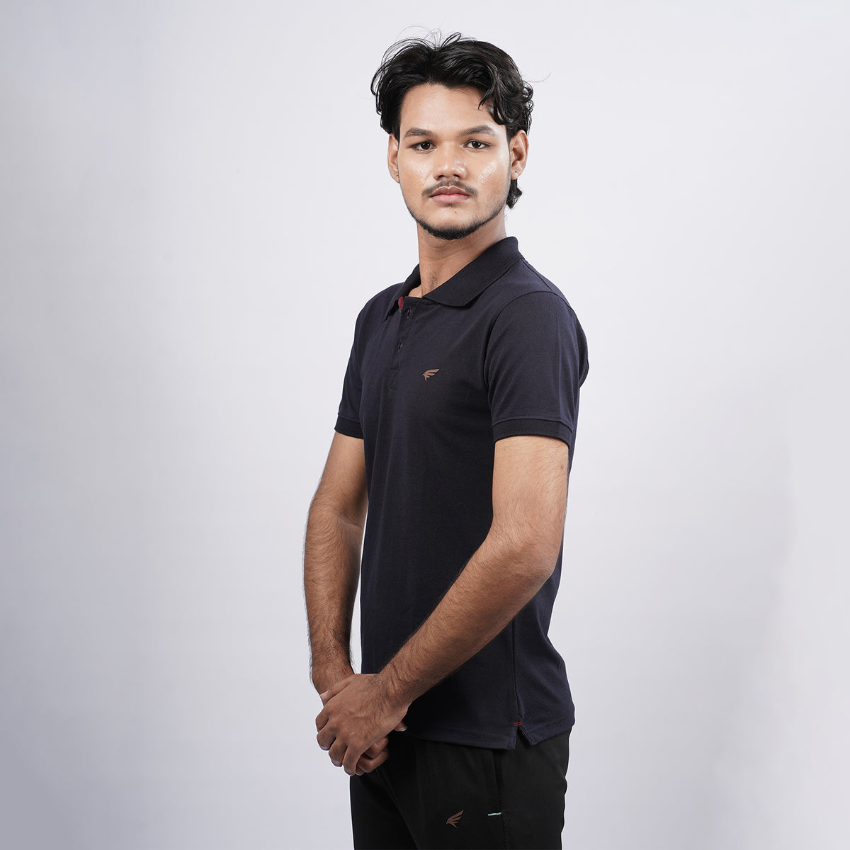 Men Premium Solid Regular Fit Polo T-shirt