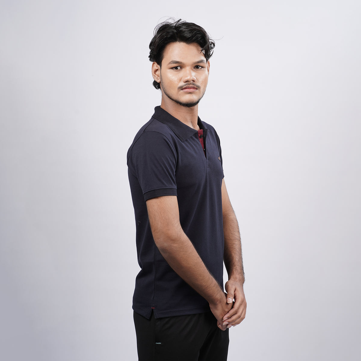 Men Premium Solid Regular Fit Polo T-shirt