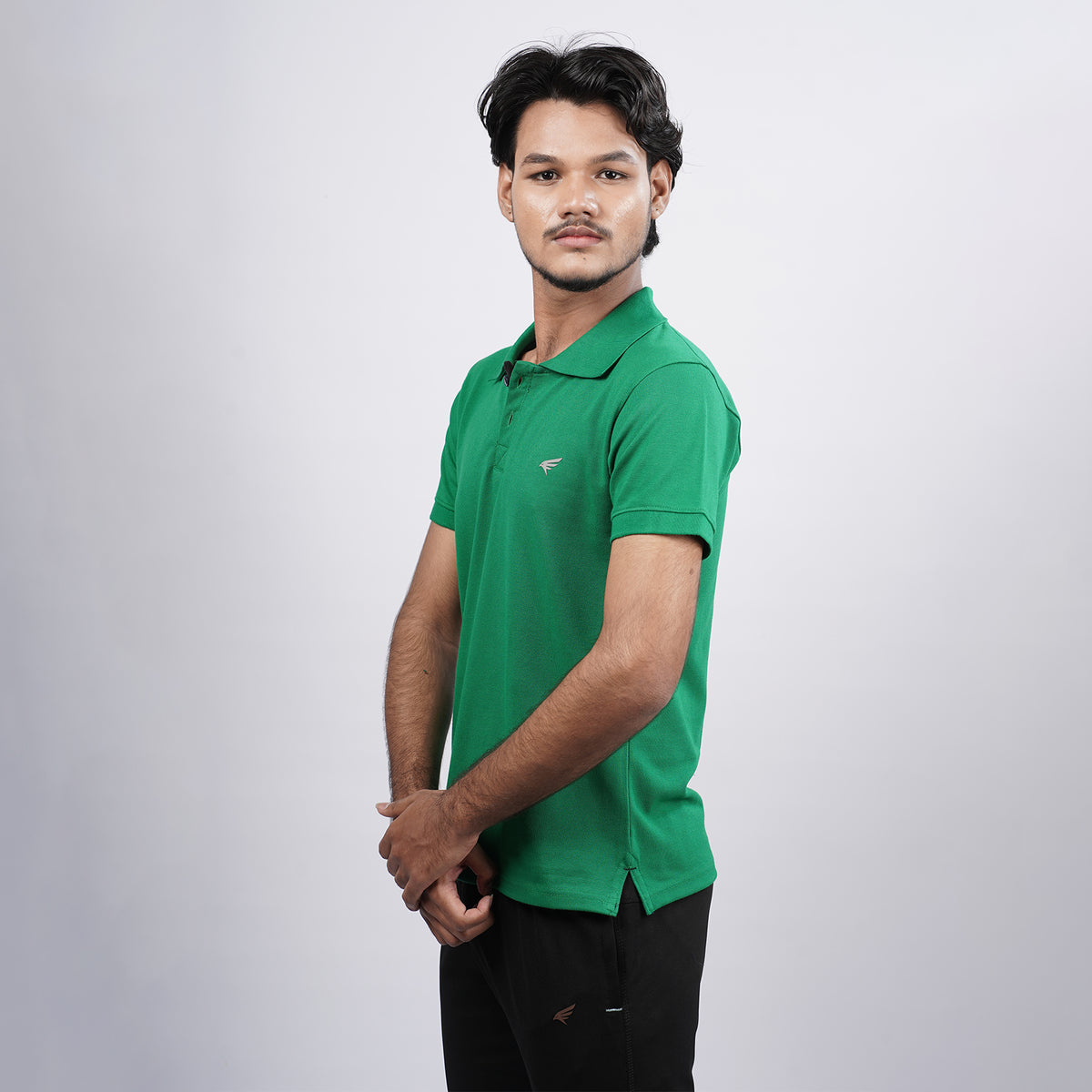 Men Premium Solid Regular Fit Polo T-shirt