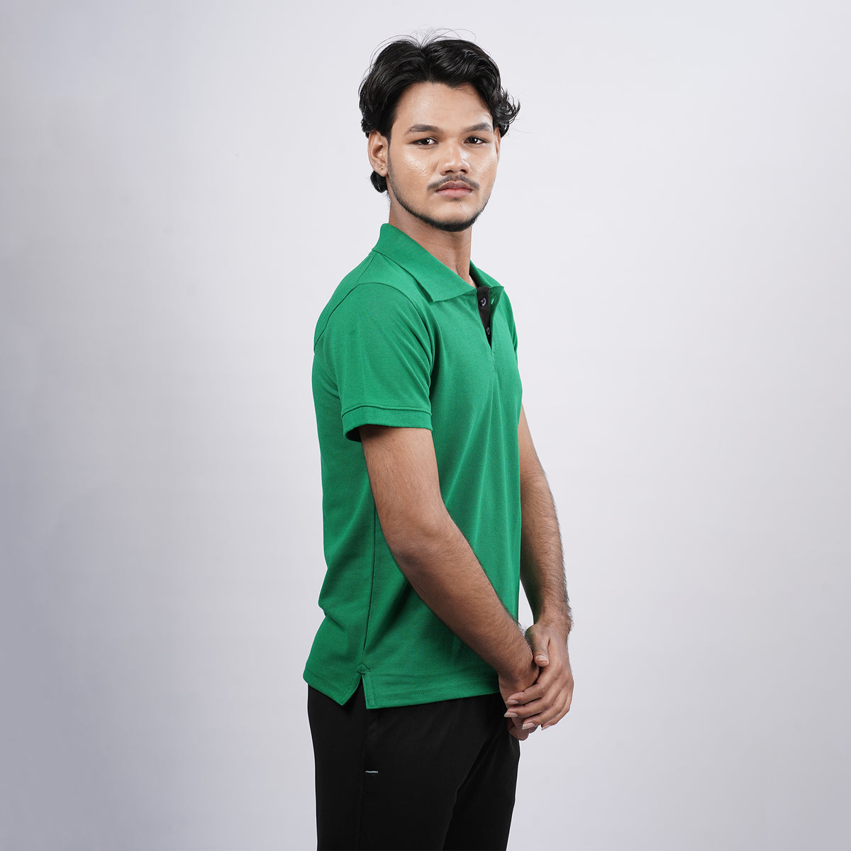 Men Premium Solid Regular Fit Polo T-shirt