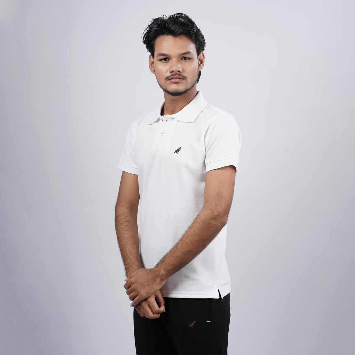 Men Premium Solid Regular Fit Polo T-shirt