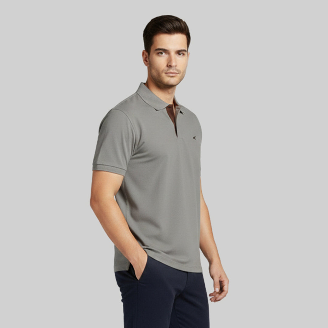 Men Premium Solid Regular Fit Polo T-shirt