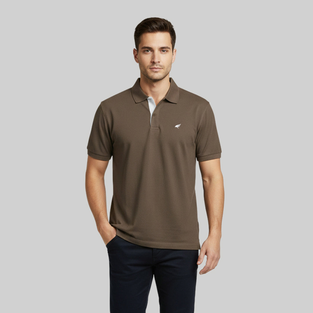 Men Premium Solid Regular Fit Polo T-shirt