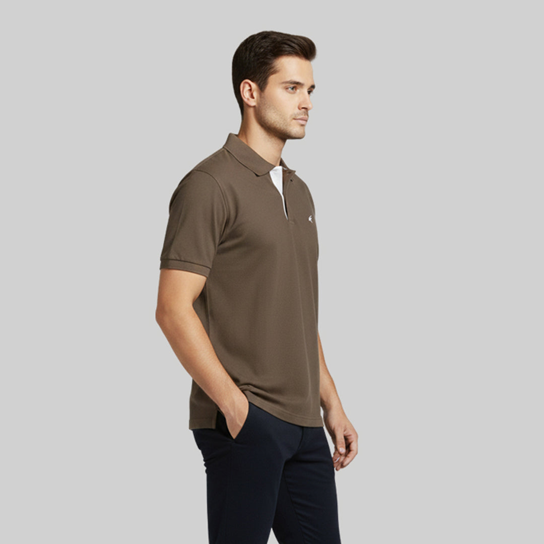 Men Premium Solid Regular Fit Polo T-shirt