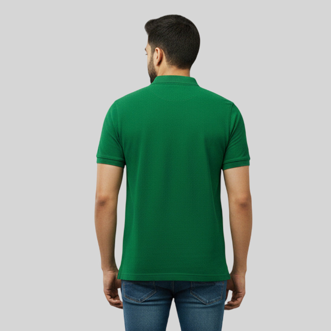 Men Premium Solid Regular Fit Polo T-shirt