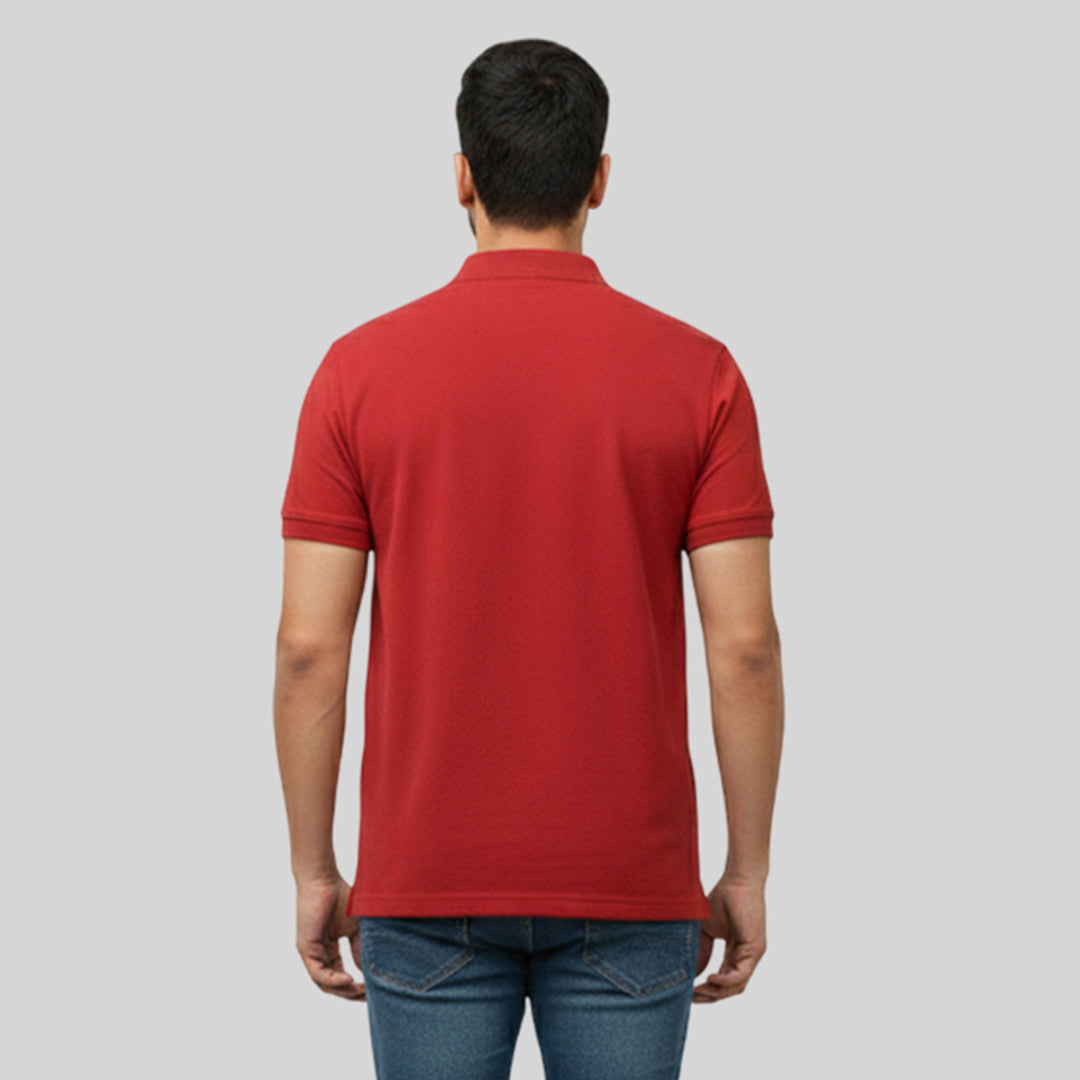 Men Premium Solid Regular Fit Polo T-shirt