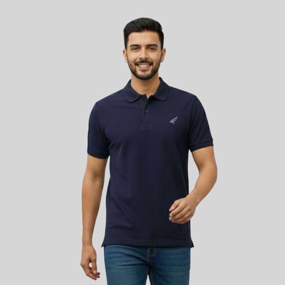 Men Premium Solid Regular Fit Polo T-shirt