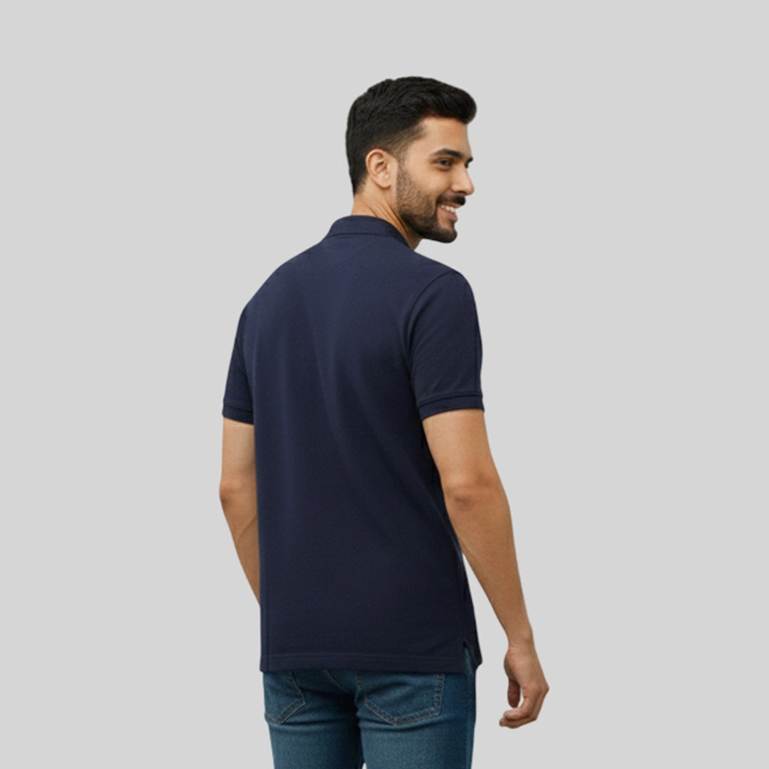 Men Premium Solid Regular Fit Polo T-shirt