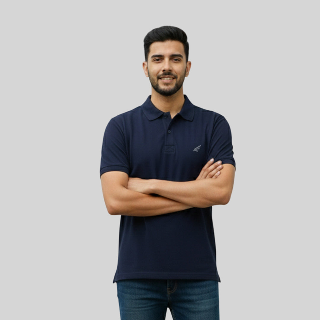 Men Premium Solid Regular Fit Polo T-shirt