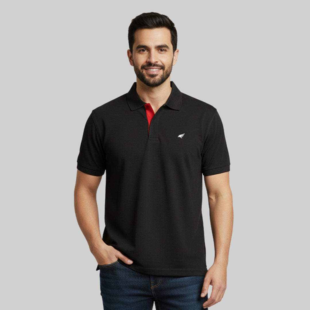 Men Premium Solid Regular Fit Polo T-shirt
